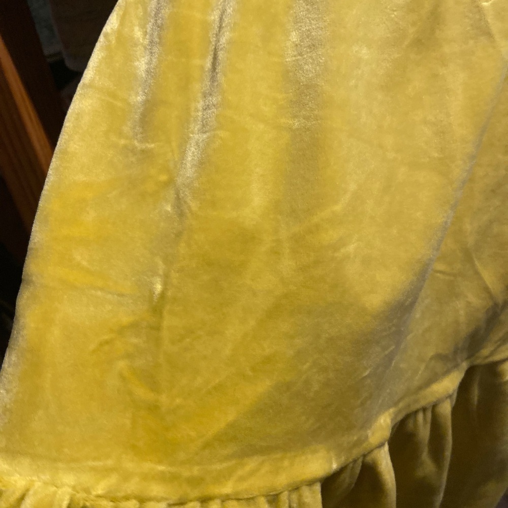 FUNDRAISER ITEM-𝅺Hanna Anderson Velvet dress girls size 5 chartruese - Picture 13 of 15